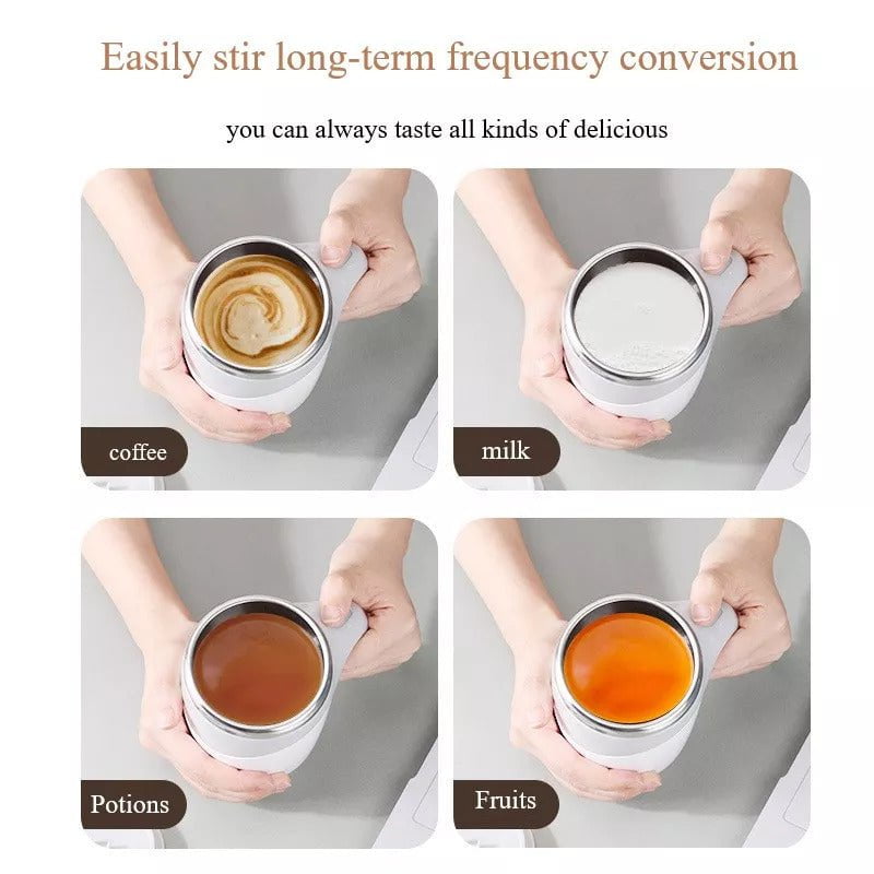 STORAZONE Kitchen Rechargeable Model Automatic Stirring Cup Coffee Cup High Value Electric Stirring Cup Lazy Milkshake Rotating Magnetic Water Cup