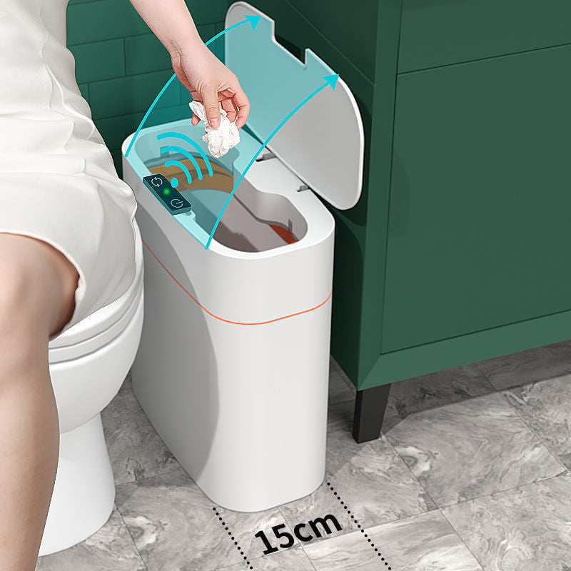 STORAZONE Kitchen Smart Trash Can With Lid For Bedroom And Living Room Kitchen Storage Box Trash Can Induction Small Car Box Automatic Smart Dustbin Smart Trash Bin