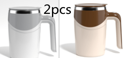 STORAZONE Kitchen Suit2pcs Rechargeable Model Automatic Stirring Cup Coffee Cup High Value Electric Stirring Cup Lazy Milkshake Rotating Magnetic Water Cup