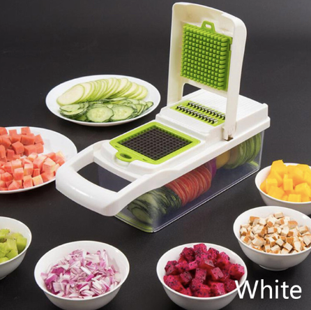 STORAZONE Kitchen White Multifunctional Vegetable Cutter Home Kitchen Slicing And Dicing Fruit Artifact