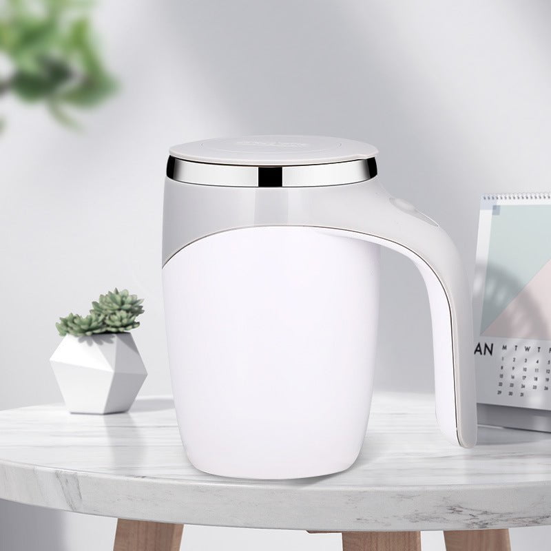 STORAZONE Kitchen White Rechargeable Model Automatic Stirring Cup Coffee Cup High Value Electric Stirring Cup Lazy Milkshake Rotating Magnetic Water Cup