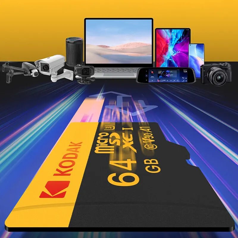 Storazone KODAK Memory Card Driving Recorder 32GB 64GB Micro SD Memory Card For Mobile Phone PC Earphone Speaker HD Camera Game Switch