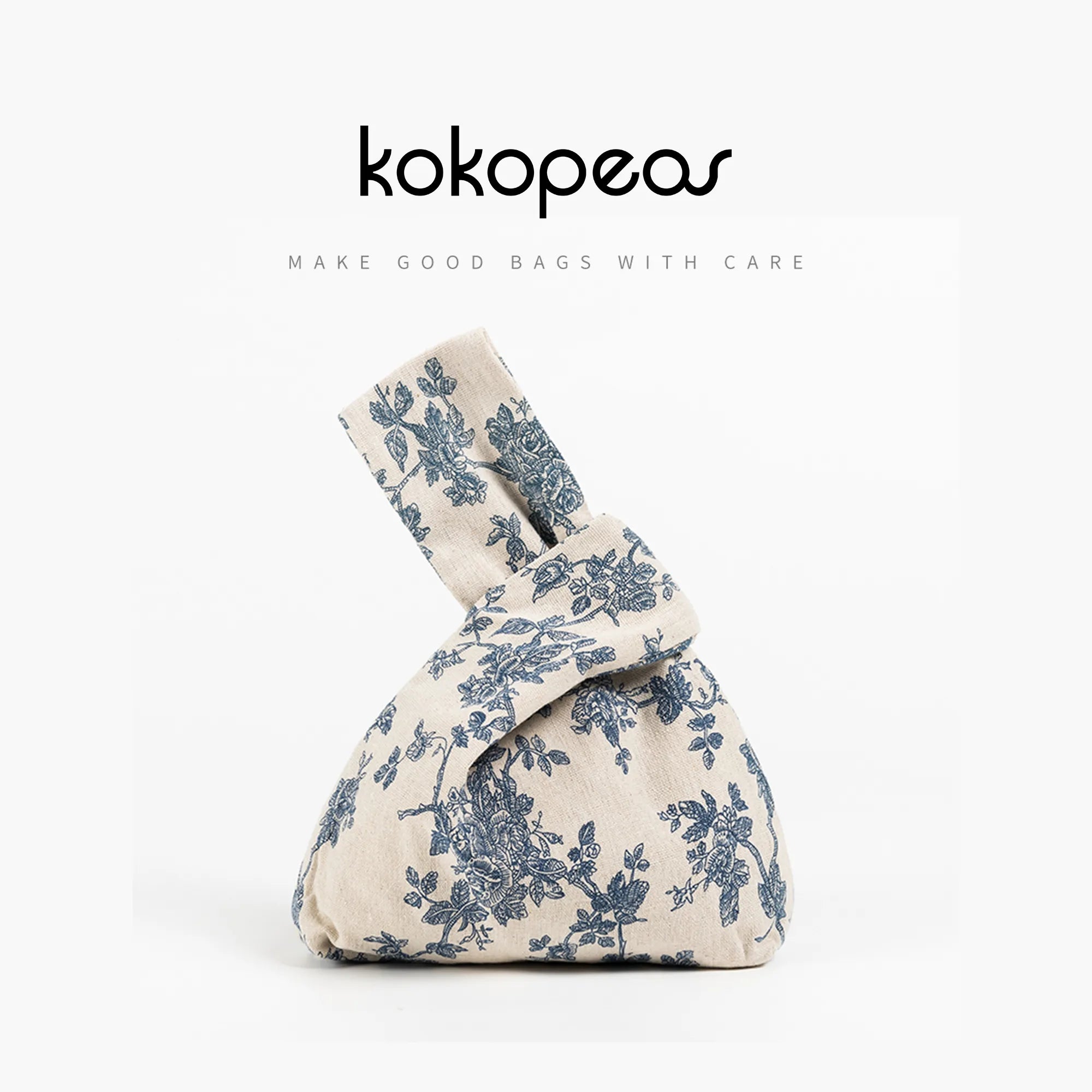 Storazone KOKOPEA Japanese Mini Portable Knot Wrist Bag Women Top Handle Bag Simple Purse Handbags Waterproof Shopping Bag Phone Key Pouch