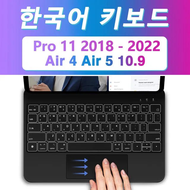 Storazone Korea 11 BLACK / CHINA Backlight Magic Keyboard for iPad Pro 12 9 12.9 M2 2022 for iPad Pro 11 2022 10th Gneration iPad Air 5 Air 4 Keyboard folio