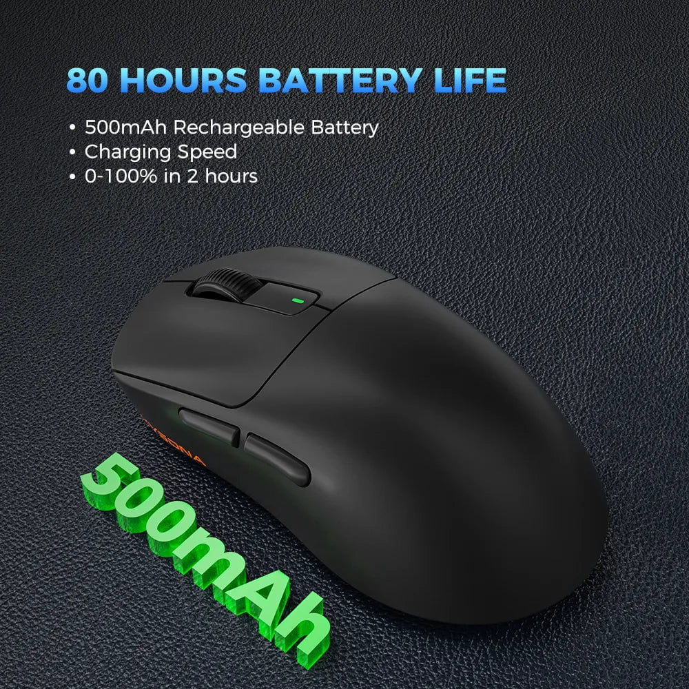 Storazone Kysona M600 PAW3395 Wireless Bluetooth Gaming Esports Mouse 55g 26000DPI 6 Buttons Optical PAM3395 Computer Mice For Laptop PC