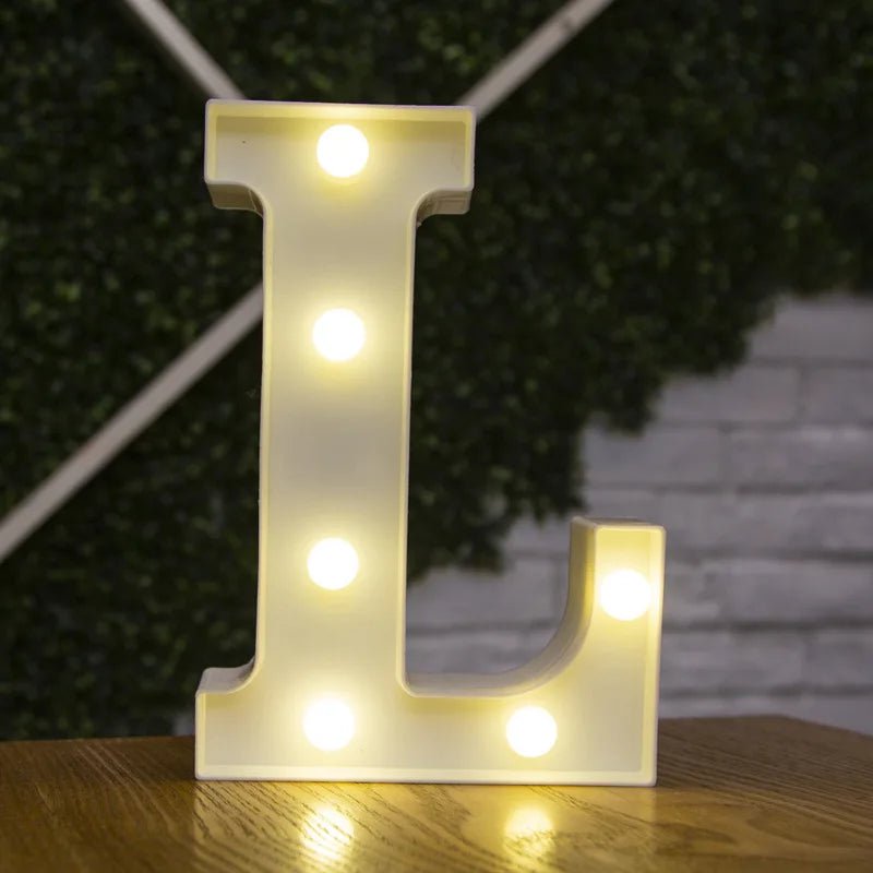 Storazone L / 22cm Luxury Alphabet Letter LED Lights Luminous Number Lamp  Battery Night Light for Home Wedding Birthday Christmas Party Decoration