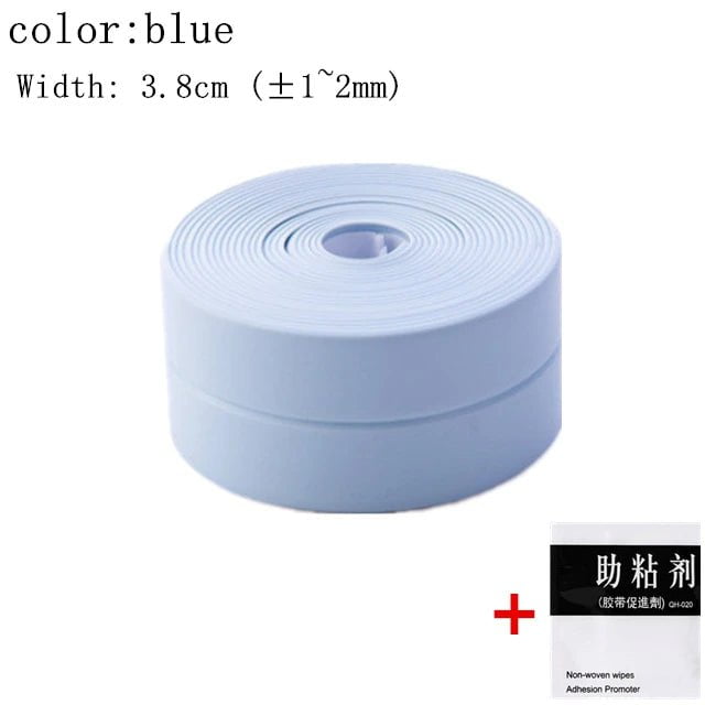 Storazone L-blue / 100CM For Bathroom Kitchen Accessories Shower Bath Sealing Strip Tape Caulk Strip Self Adhesive Waterproof Wall Sticker Sink Edge Tape