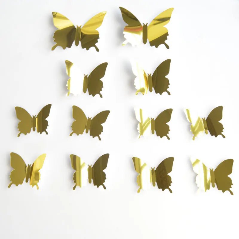 Storazone L Creative Butterfly Refrigerator Sticker Home Decoration Kitchen Mural DIY Wall Stickers Party Sticker Kids Room Wallpaper