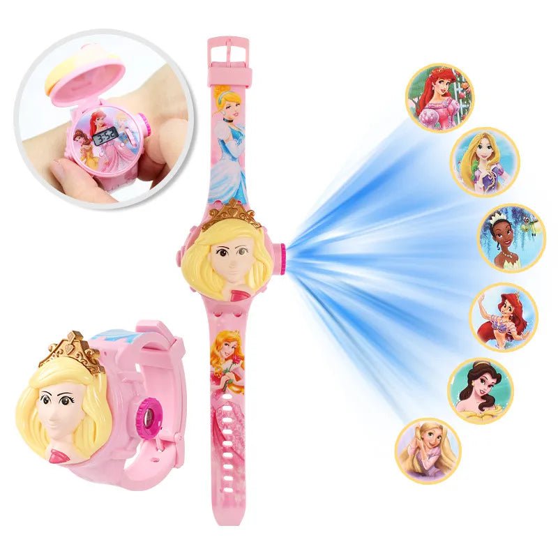 Storazone L Kid Cartoon Cool Ptojectio Watch Boy Unicorn Princess  Flash Electronic Digital Student Toy Clock
