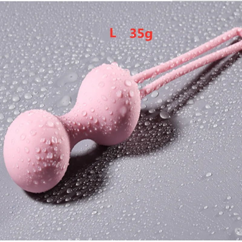 Storazone L Medical Silicone Kegel Balls Exercise Tightening Device Balls Safe Ben Wa Ball for Women Vaginal massager Adult toy No Vibrator