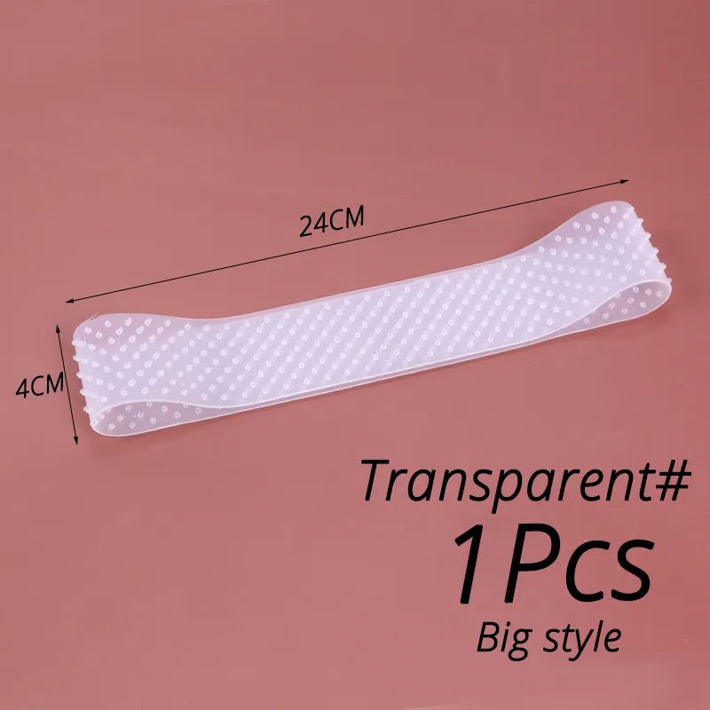 Storazone L transparent 1pcs Elastic Soft Silicon Wig Grip Top Silicone Wig Grip Band 4 Colors Small Size Headband Non Slip Wigs Hold Transparent Band