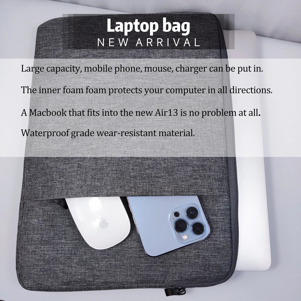 Storazone Laptop Bag for Macbook Air m2 Case  12 13.3 14 15  Inner Bladder For Macbook Pro Air M1 Lenovo Dell HP Huawei Xiaomi Denim Bag