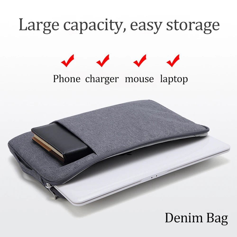 Storazone Laptop Bag for Macbook Air m2 Case 13 13.3 14 15 16 Inner Bladder For Macbook Pro Air M1 Lenovo Dell HP Huawei Xiaomi Denim Bag