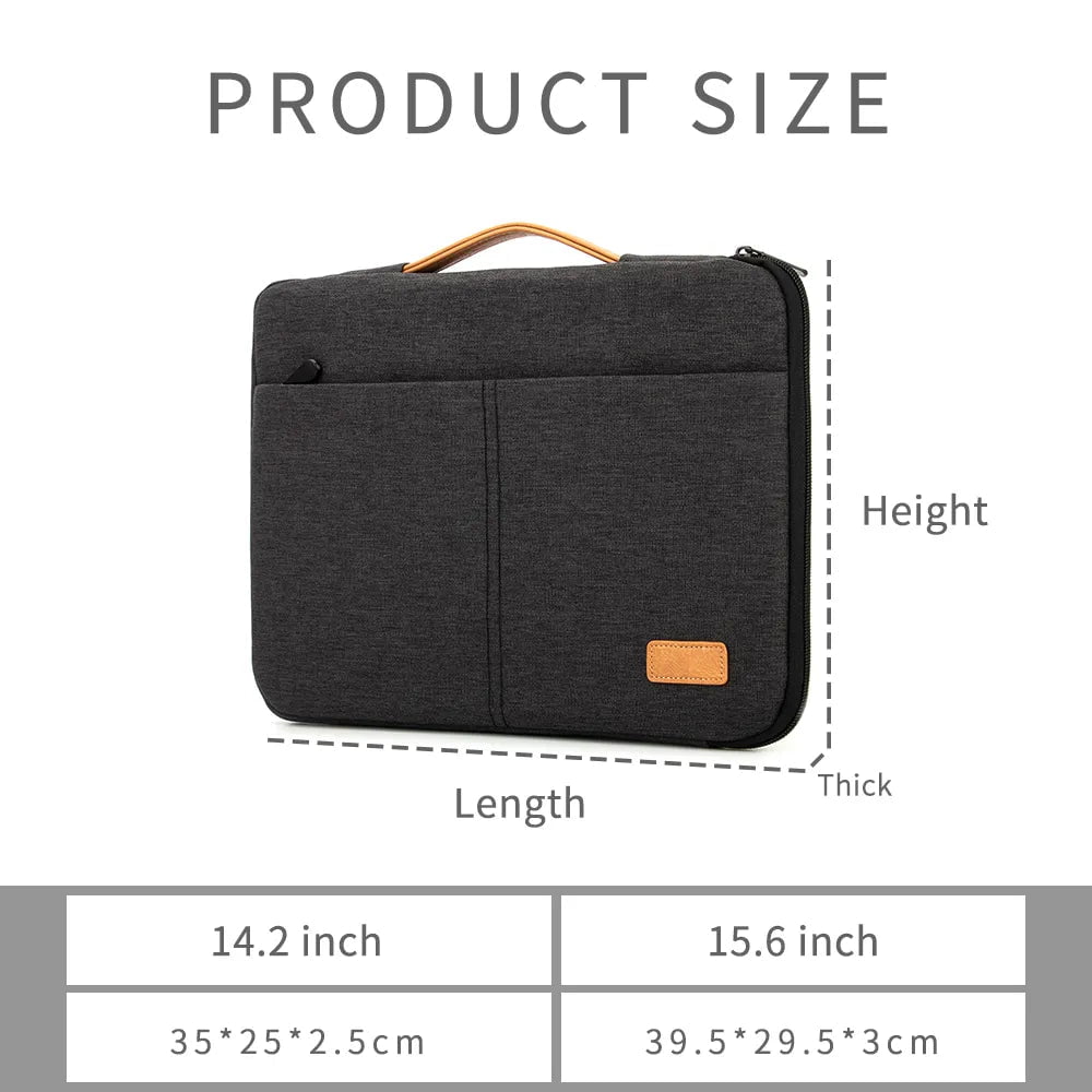 Storazone Laptop Sleeve bag 14 15.6 Inch Notebook Pouch For Macbook HP Dell Acer Shockproof Computer Briefcase Travel Business Men Case