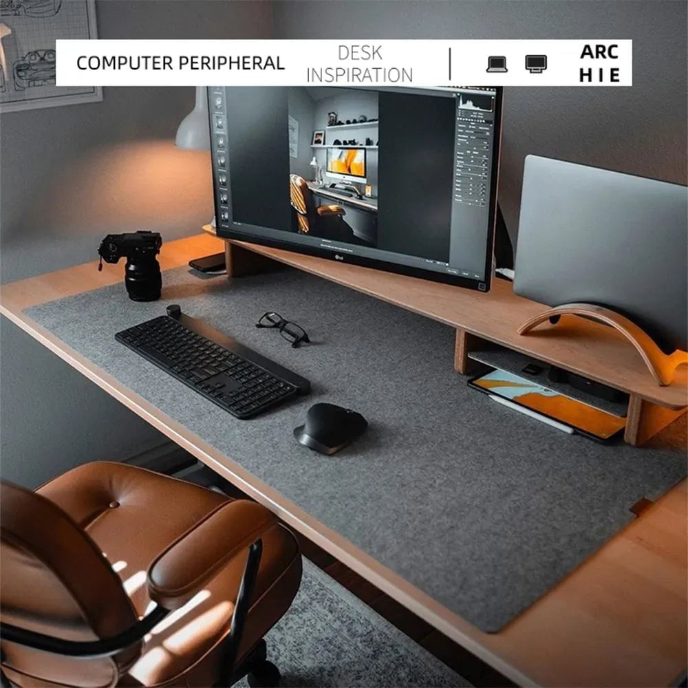 Storazone Large Mouse Pad Gamer Office Computer Desk Mat Table Keyboard Big Mousepad Wool Felt Laptop Non-slip Desk Mat Gaming Accessories