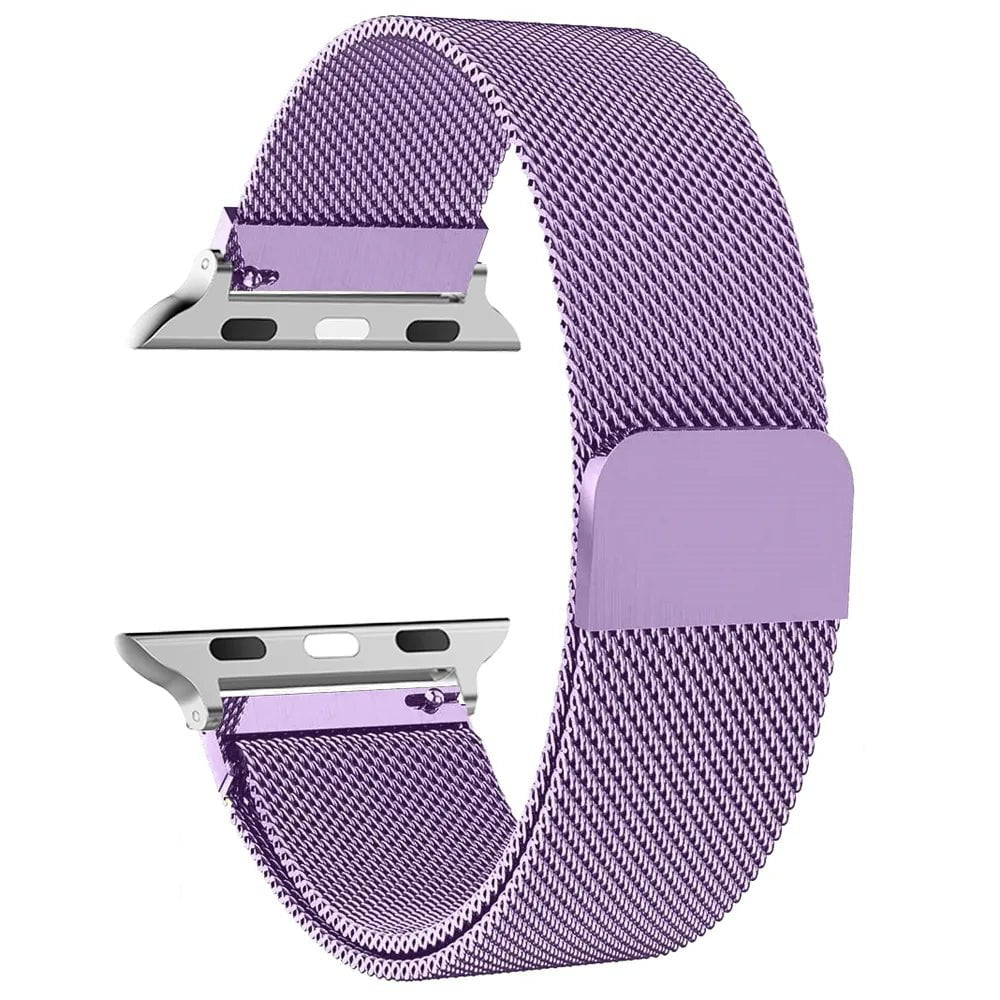 Storazone Lavender / 38mm 40mm 41mm milanese Loop Band for apple watch Strap Ultra 49mm 45mm 44mm 41mm 40mm Metal Wristband bracelet iwatch series 3 4 5 6 7 8 9 SE