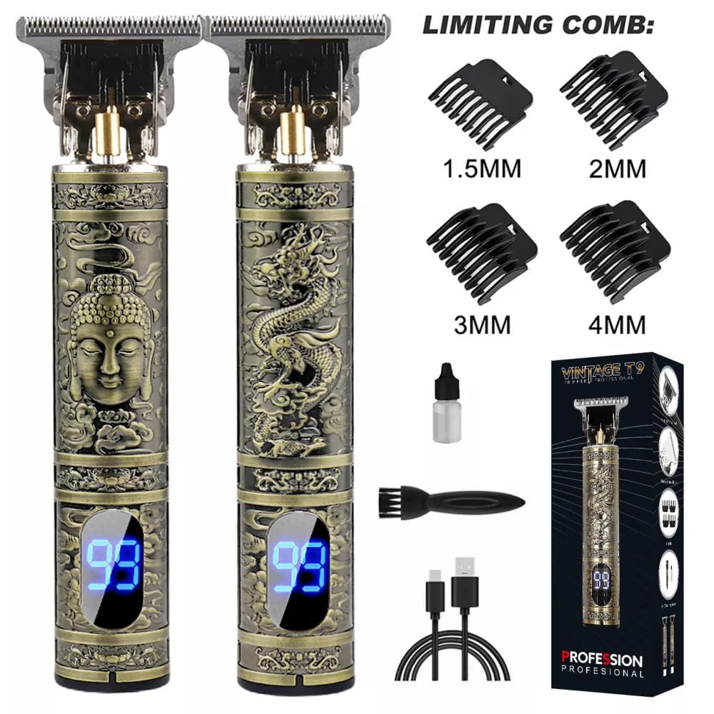 Storazone LCD Display T9 Electric Hairber 0mm Shaver Hair Trimer Home Appliances Travel Barber Razors Shaving Machine for Men Trimmer Man