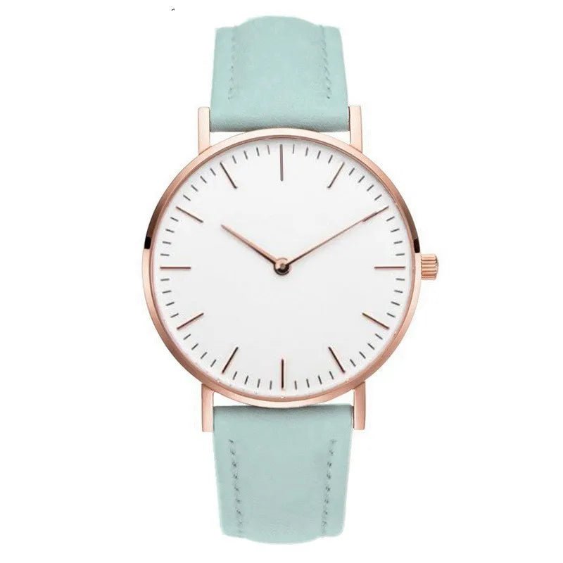 Storazone Leather Green Luxury Rose Gold Watch Women Bracelet Watches Top Brand Ladies Casual Quartz Watch Steel Women's Wristwatch Montre Femme Relogio