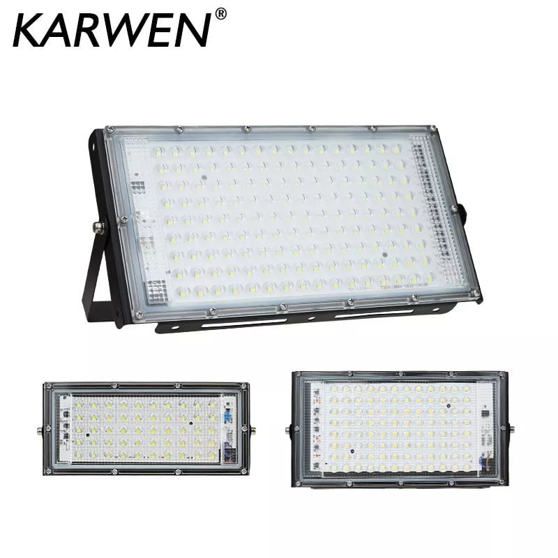 Storazone LED Floodlight 150W 100W 50W Outdoor Wall 220V 240V Black Floodlight street IP65 Waterproof Reflector Garden Lighting