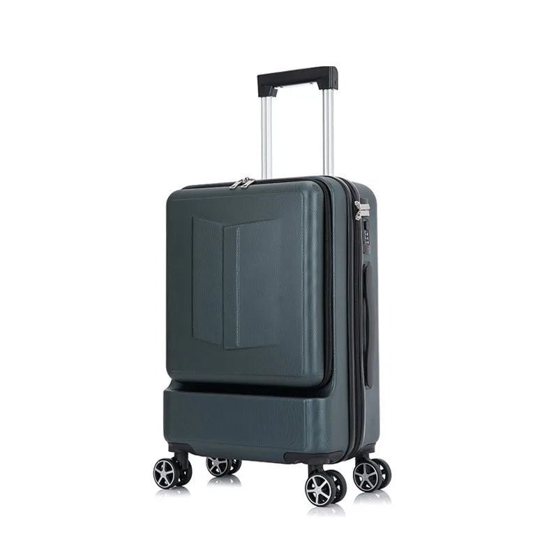 Storazone Letrend New Business 24 Inch Front Pocket Rolling Luggage Trolley Password Box 20' Boarding Suitcase Women Travel Bag Trunk