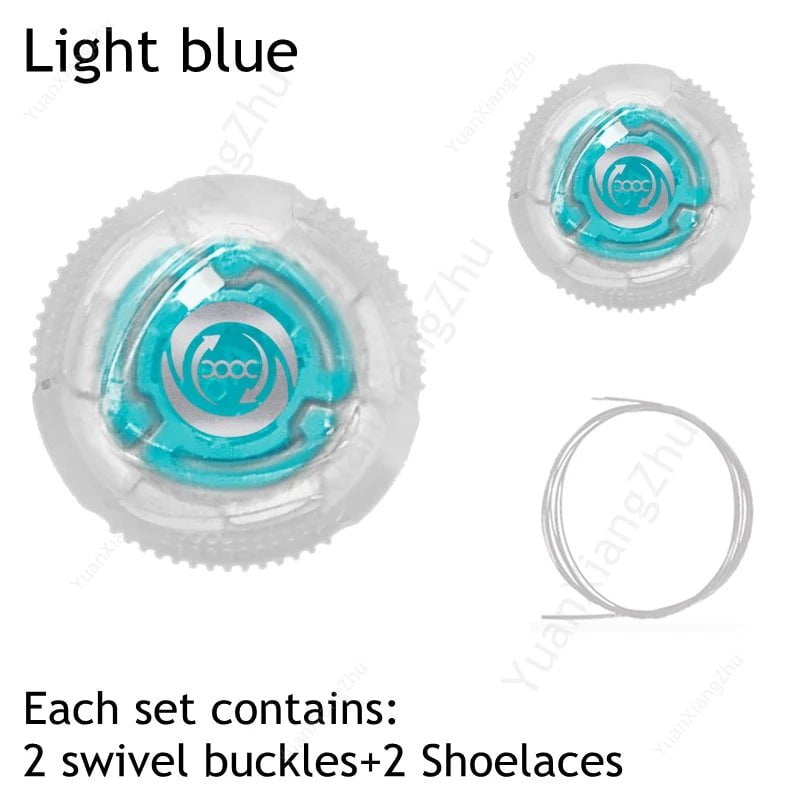 Storazone Light blue / CHINA New Automatic Laces Sneakers Swivel Buckle Shoelaces Without ties Adults Kids Lazy No Tie Shoe laces Shoe Accessories 1Pair