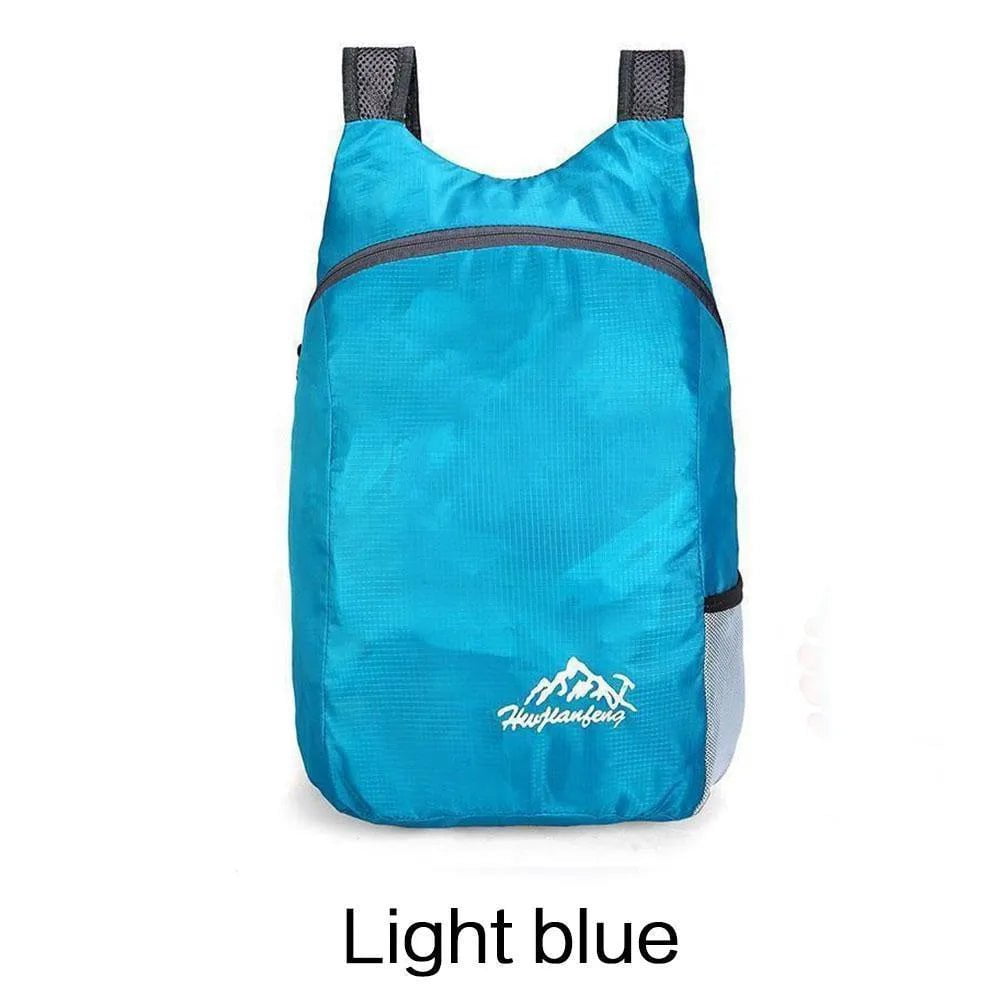 Storazone Light blue JJYY Foldable Waterproof Outdoor Sports Backpack - Ultra Light Portable Travel Bag for Travel Camping Running Fitness Shopping