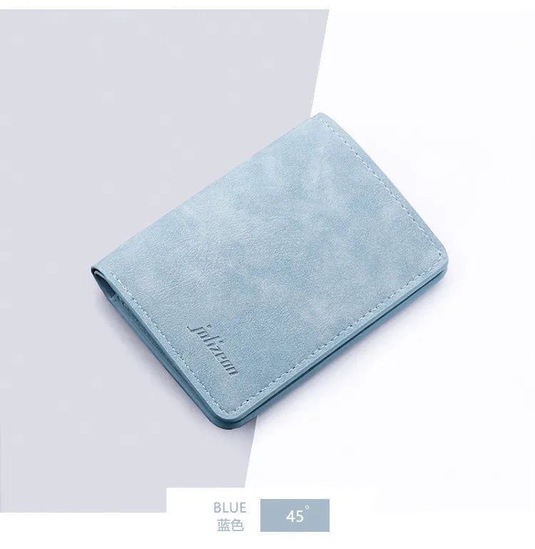 Storazone Light Blue Men/Women Fashion Wallet ID/credit Card Holder Wallet for Men Multi-Card BagHolder Two Fold Small Wallet Black/gray Coin Purse