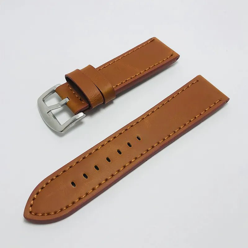 Storazone Light Coffee / 18mm 16mm 18mm 20mm 22mm Women Men Watchband Genuine Leather Watch Bands Straps Watches Accessories Coffee Black Belt Strap Replacem