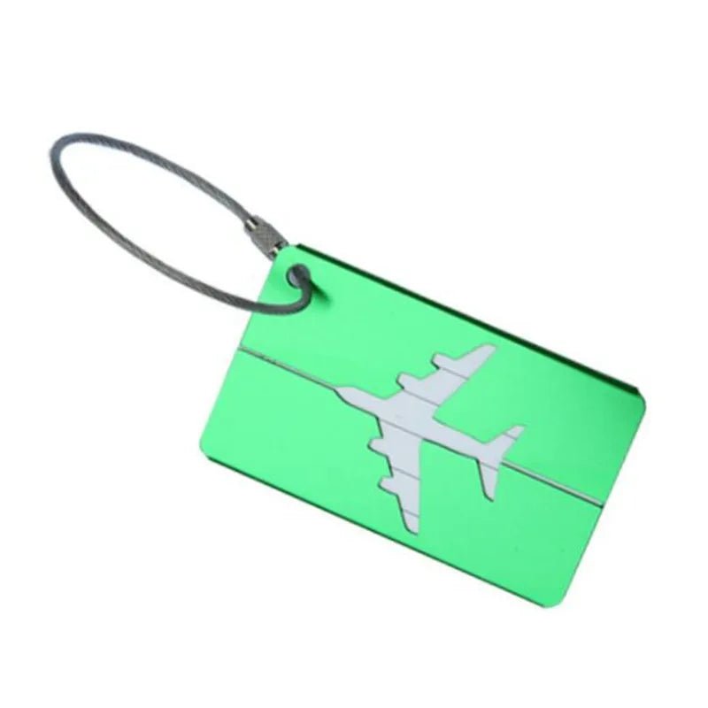 Storazone Light Green 1pc Luggage Travel Accessories Fashion Cute Novelty Rubber Funky Aluminium Label Straps Suitcase Luggage Tag Drop Shipping