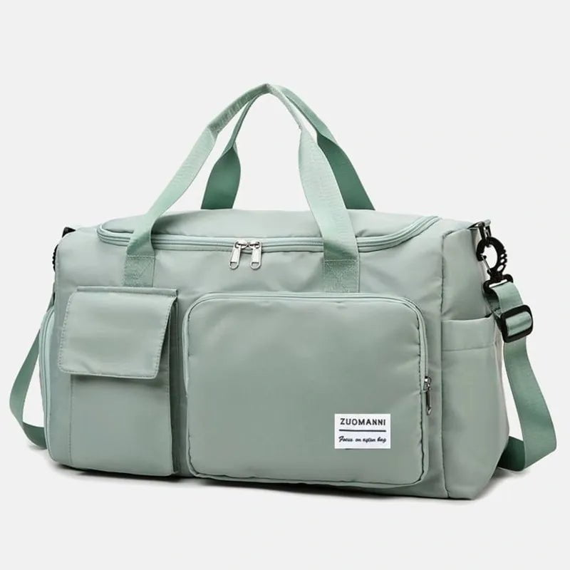 Storazone Light Green UNIXINU Carry On Travel Bag Large Capacity Weekender Overnight Duffle Bags with Shoe Compartment Sports Fitness Bags for Women