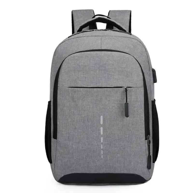 Storazone Light Grey Mens BackPack LargeCapacity Simple Fashion Travel Female Student ComputerBag