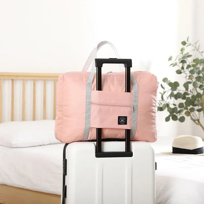 Storazone Light Pink 2nd Generation Portable Folding Large Capacity Travel Storage Bag Multi-functional Airline Bag Moving Travel