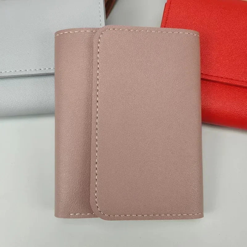 Storazone Light purple 2 Short Wallet Women Purse Multi-card Multifunction Card Holder Coin Purse Fashion Simple Three Fold Short Clip Female Mini Wallet