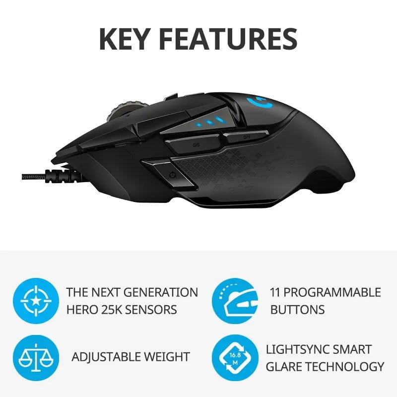 Storazone Logitech G502hero Master Wired Gaming Mouse 502 Esports Machinery Eat Chicken Macro CS Programming Peripheral