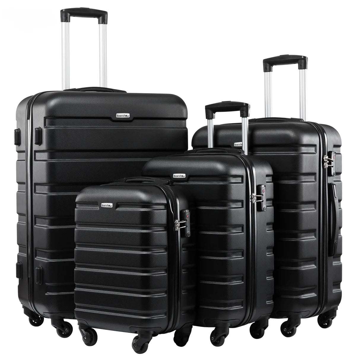 Storazone luggage sets suitcase on wheel spinner rolling luggage ABS+PC Customs lock travel suitcase set Carry on Luggage with Wheels