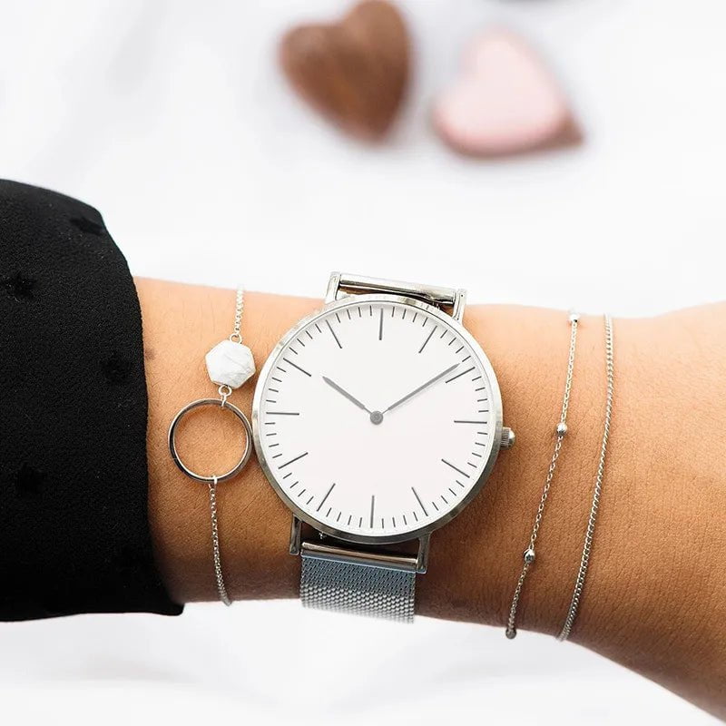 Storazone Luxury Rose Gold Watch Women Bracelet Watches Top Brand Ladies Casual Quartz Watch Steel Women's Wristwatch Montre Femme Relogio