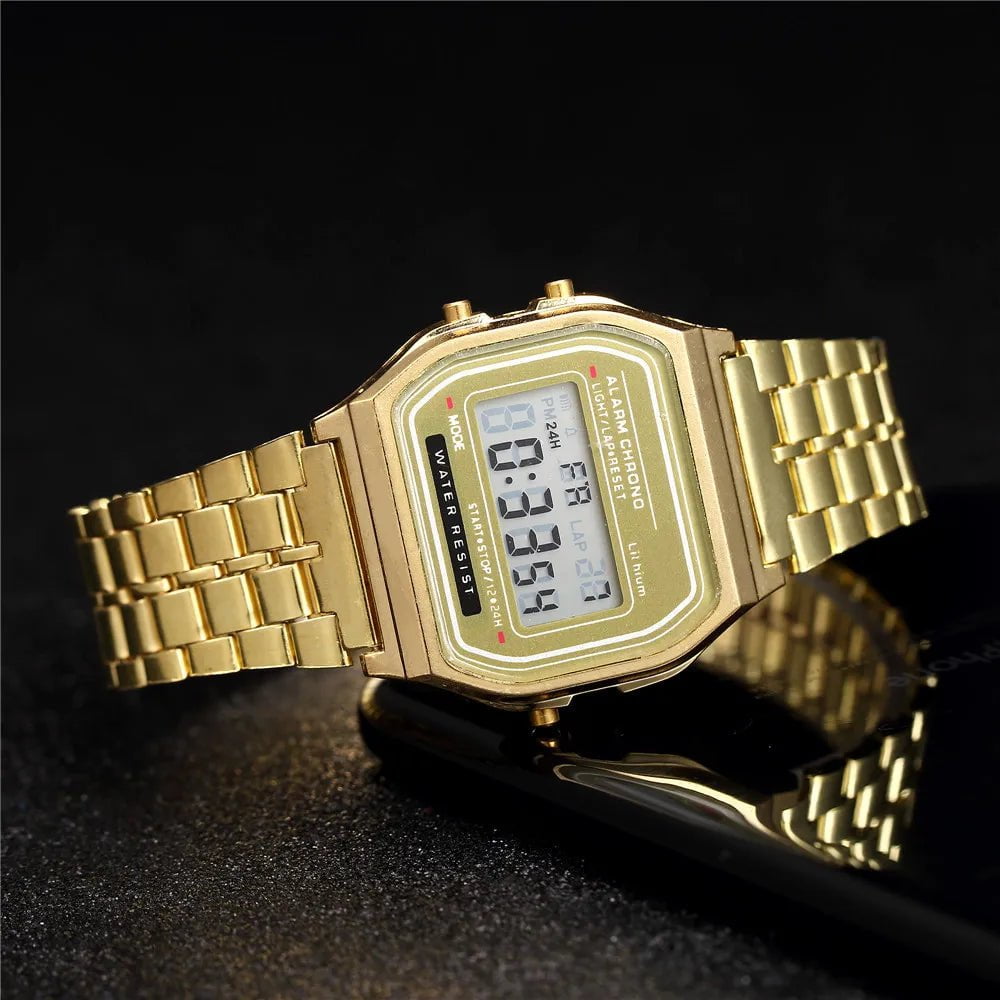 Storazone Luxury Women's Rose Gold Silicone Watches Women Fashion LED Digital Clock Casual Ladies Electronic Watch Reloj Mujer 2022