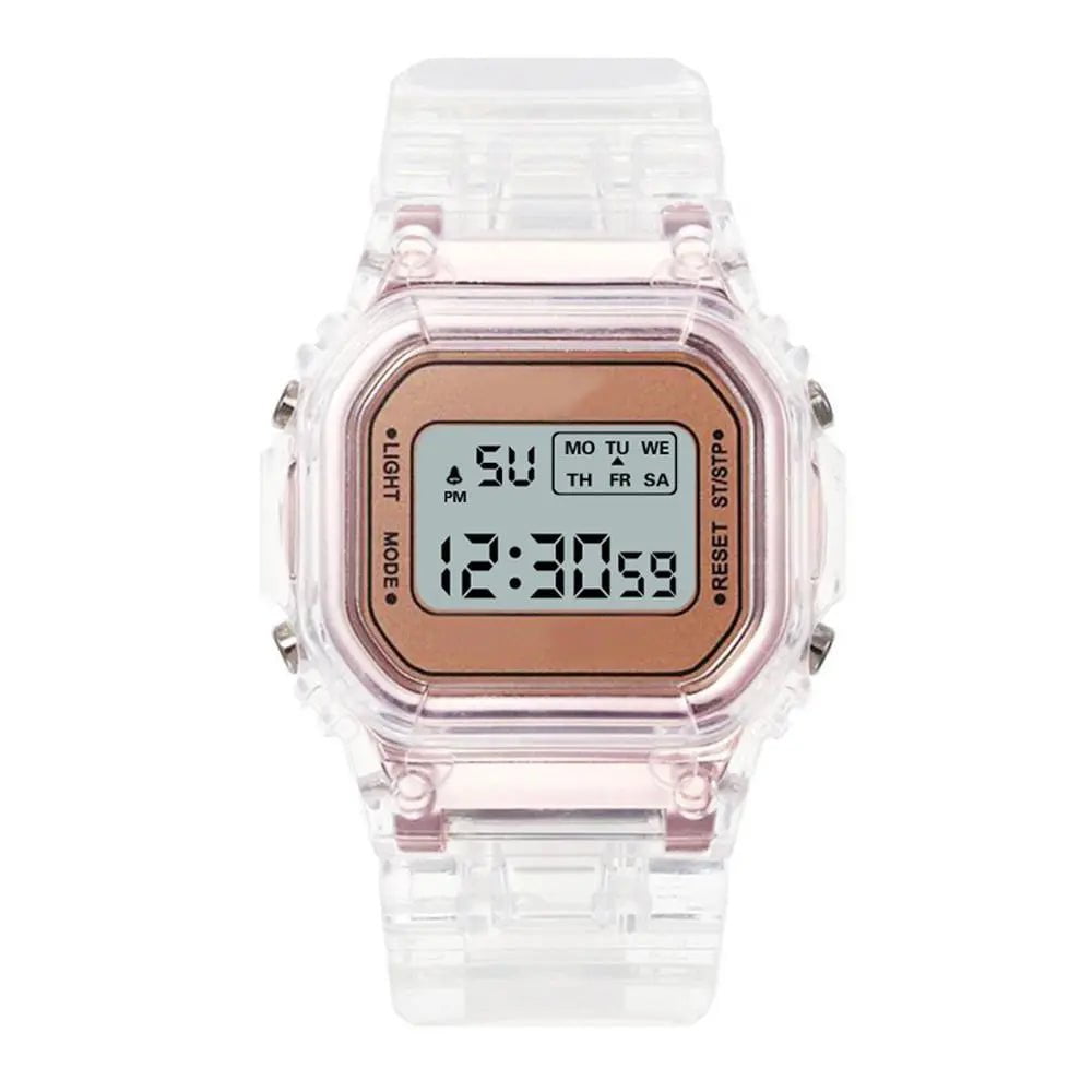 Storazone Luxury Women's Rose Gold Silicone Watches Women Fashion LED Digital Clock Casual Ladies Electronic Watch Reloj Mujer 2022