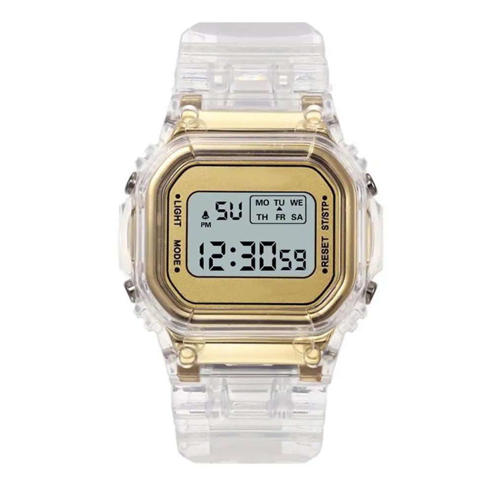 Storazone Luxury Women's Rose Gold Silicone Watches Women Fashion LED Digital Clock Casual Ladies Electronic Watch Reloj Mujer 2022