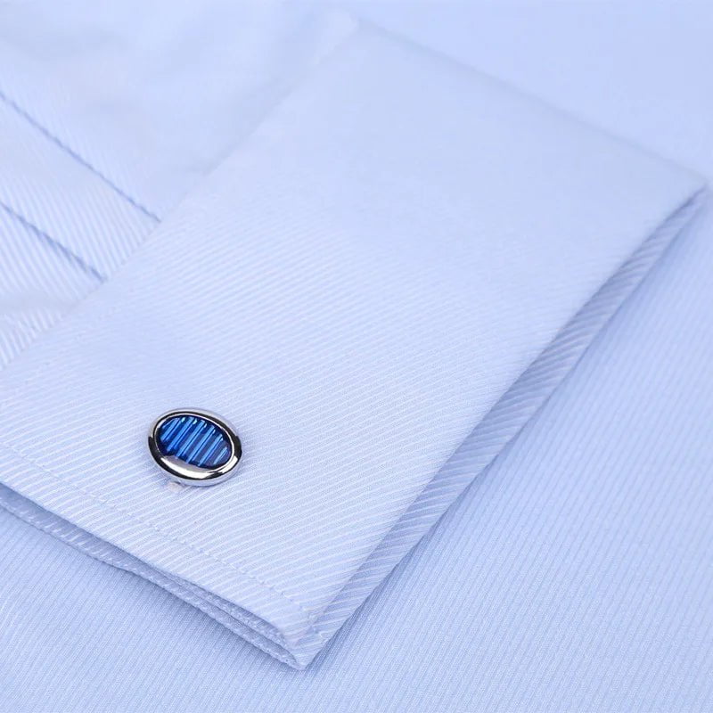 Storazone M~6XL Men's French Cuff Dress Shirt 2023 New White Long Sleeve Formal Business Buttons Male Shirts Regular Fit Cufflinks Shirt