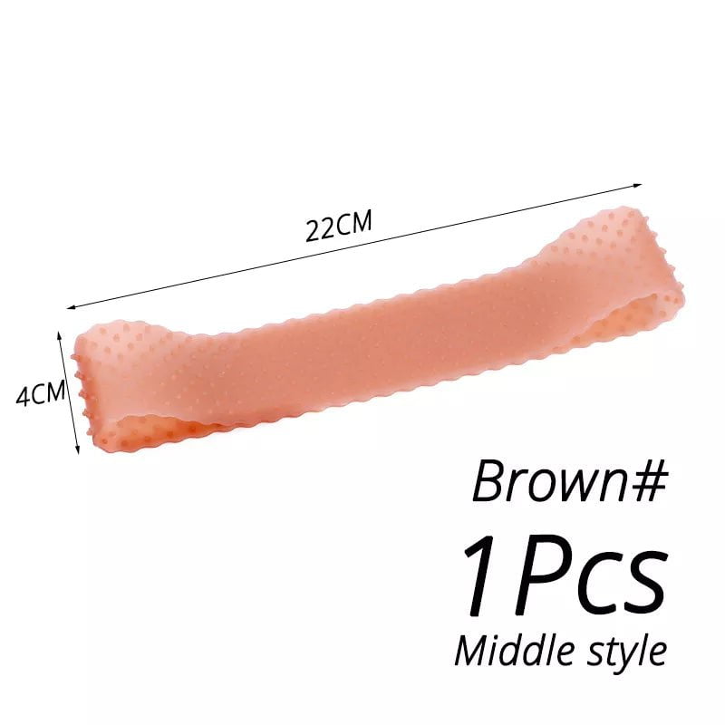 Storazone M brown 1pcs Elastic Soft Silicon Wig Grip Top Silicone Wig Grip Band 4 Colors Small Size Headband Non Slip Wigs Hold Transparent Band