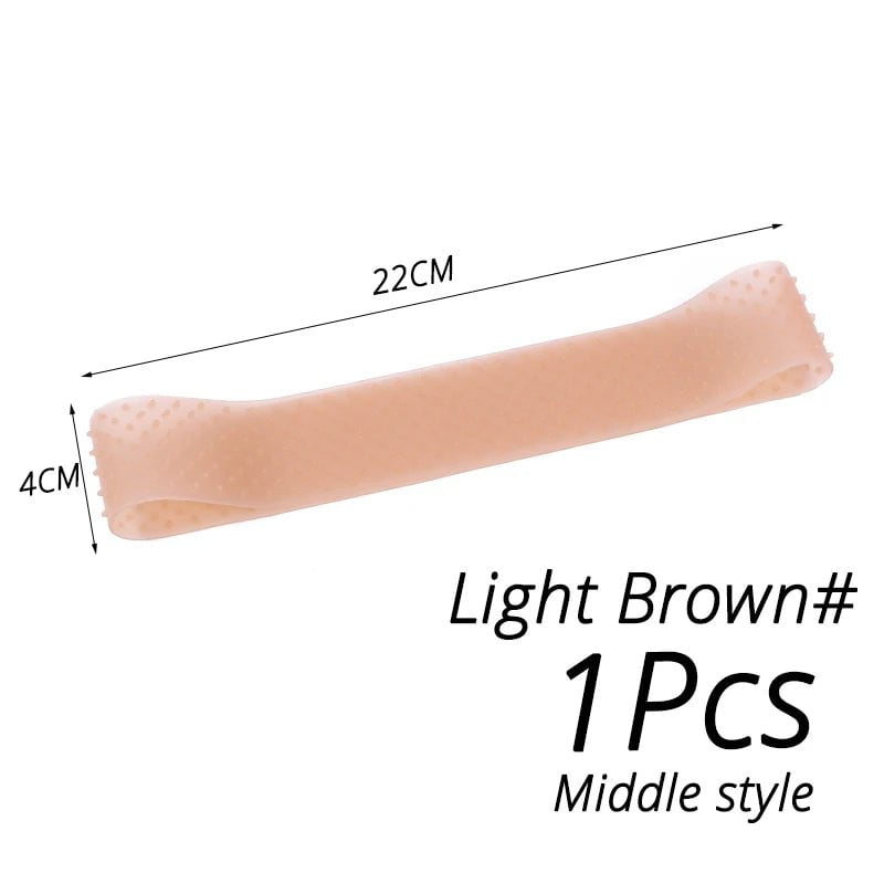 Storazone M light brown 1pcs Elastic Soft Silicon Wig Grip Top Silicone Wig Grip Band 4 Colors Small Size Headband Non Slip Wigs Hold Transparent Band