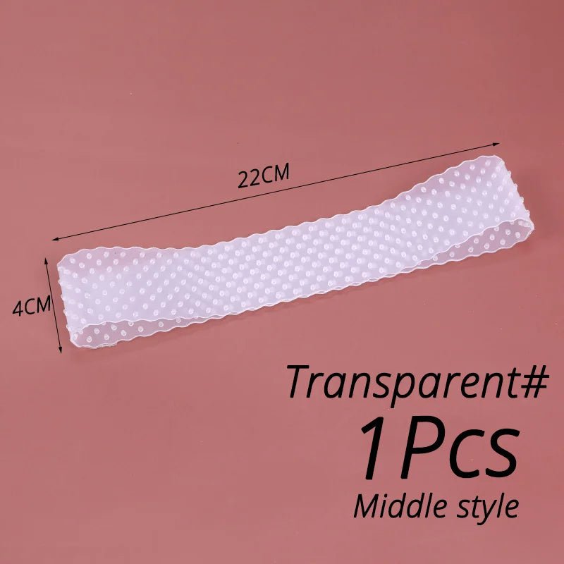 Storazone M transparent 1pcs Elastic Soft Silicon Wig Grip Top Silicone Wig Grip Band 4 Colors Small Size Headband Non Slip Wigs Hold Transparent Band