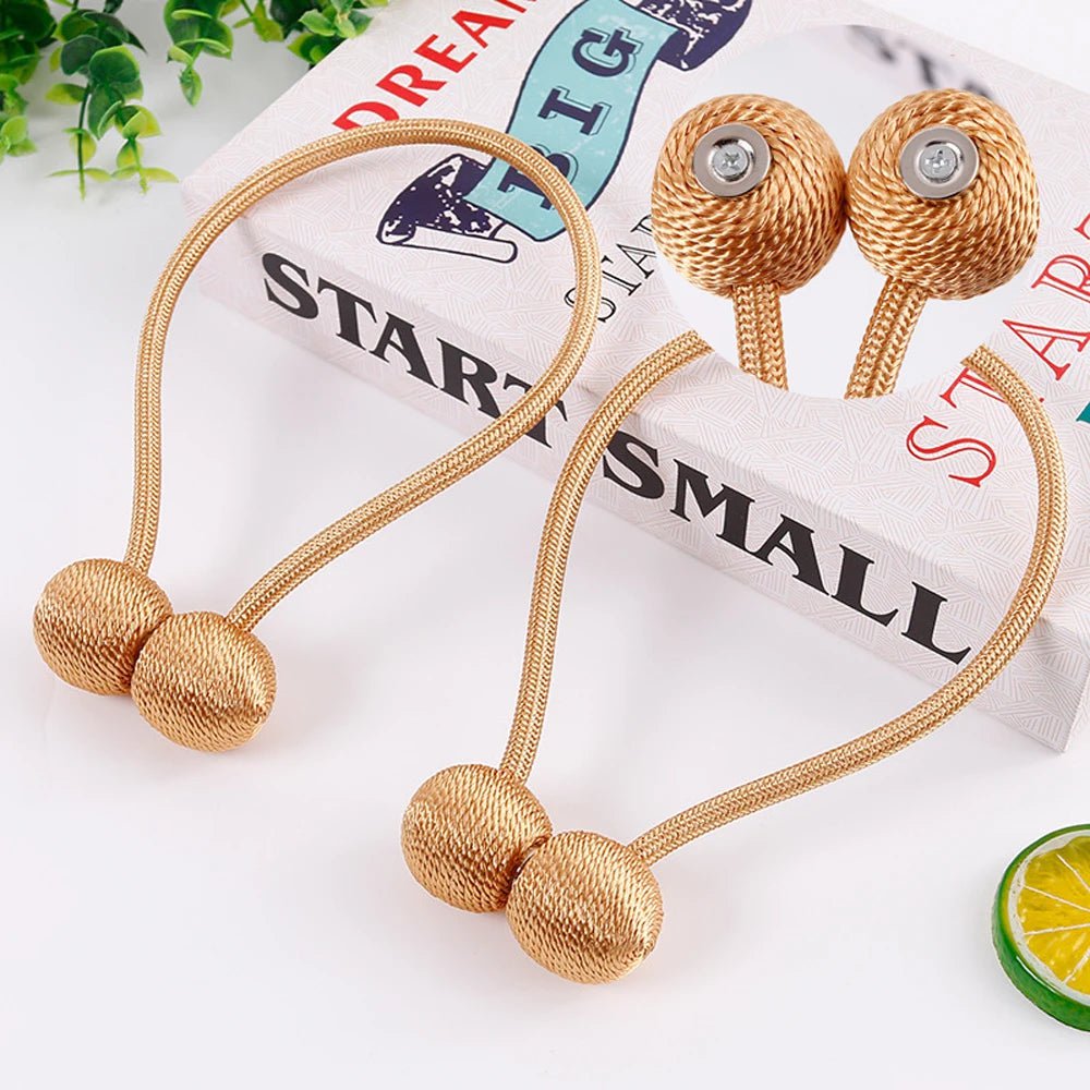 Storazone Magnetic Ball Curtain Tiebacks Tie Rope Accessory Rods Accessoires Backs Holdbacks Buckle Clips Hook Holder Home Decor