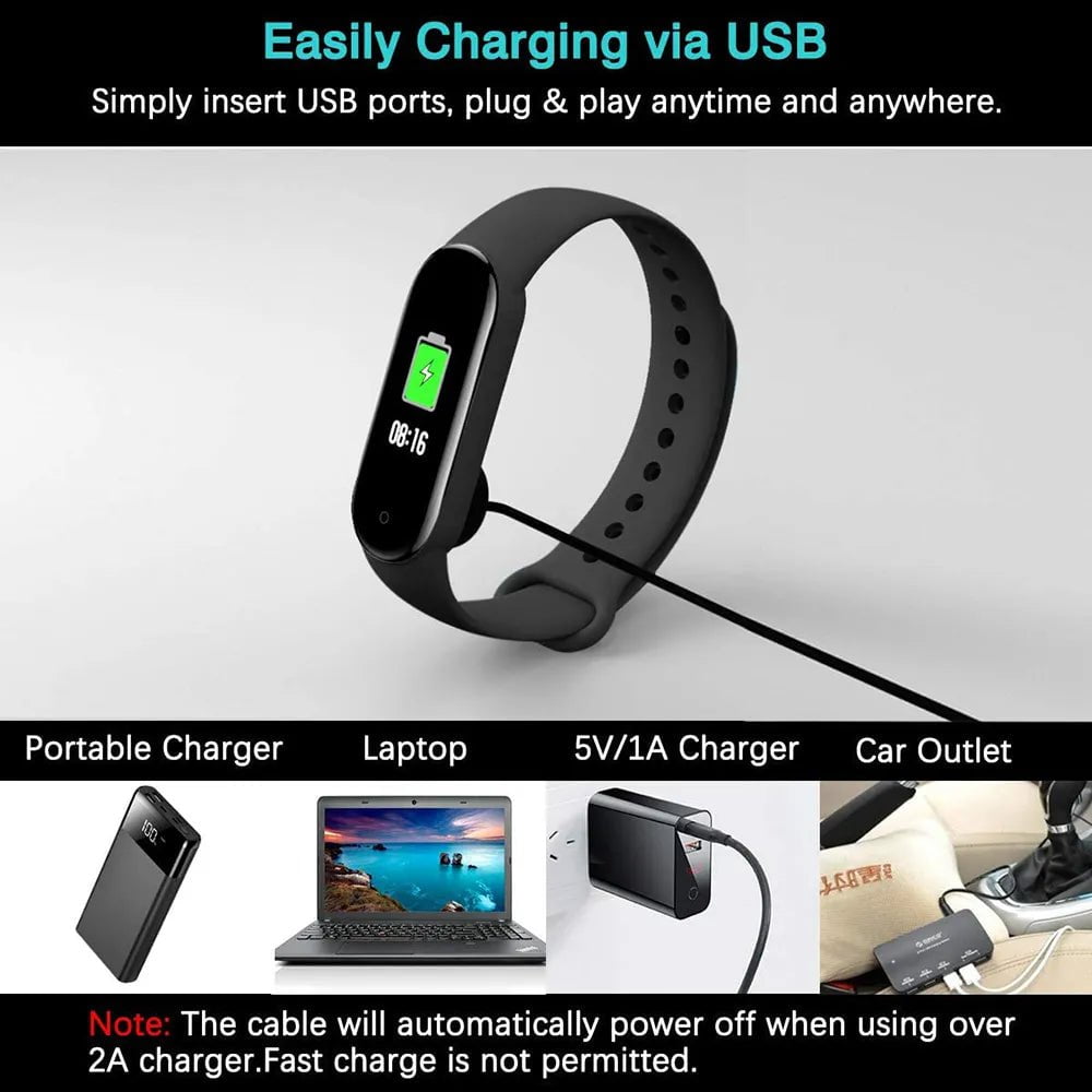Storazone Magnetic Chargers for Xiaomi Mi Band 7 6 5, USB Charging Cable for MiBand 4 3 2 Pure Copper Core Power Cord Smartband Charger
