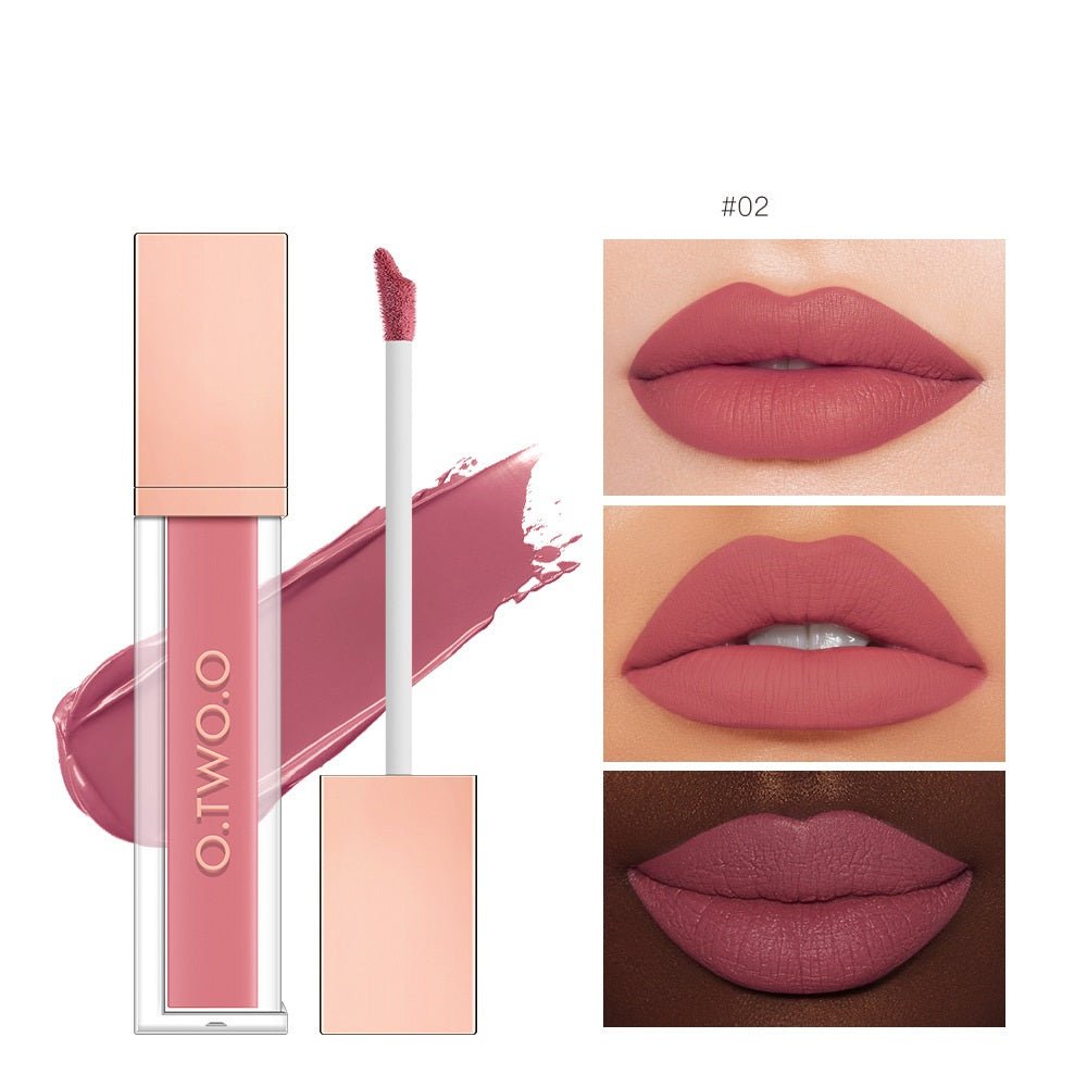 STORAZONE Makeup 02color Non-stick Cup Non-fading Velvet Matte Lip Gloss