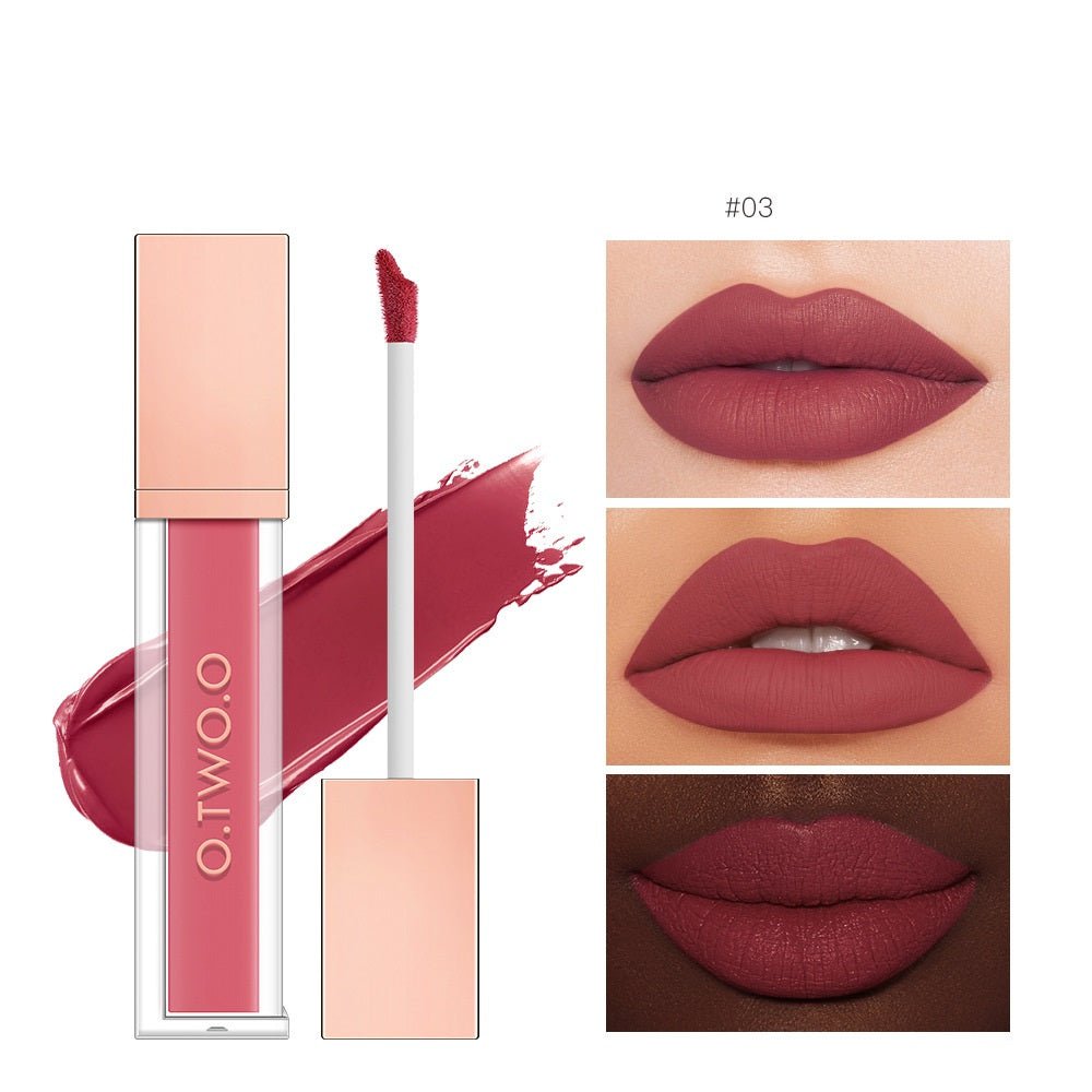 STORAZONE Makeup 03color Non-stick Cup Non-fading Velvet Matte Lip Gloss