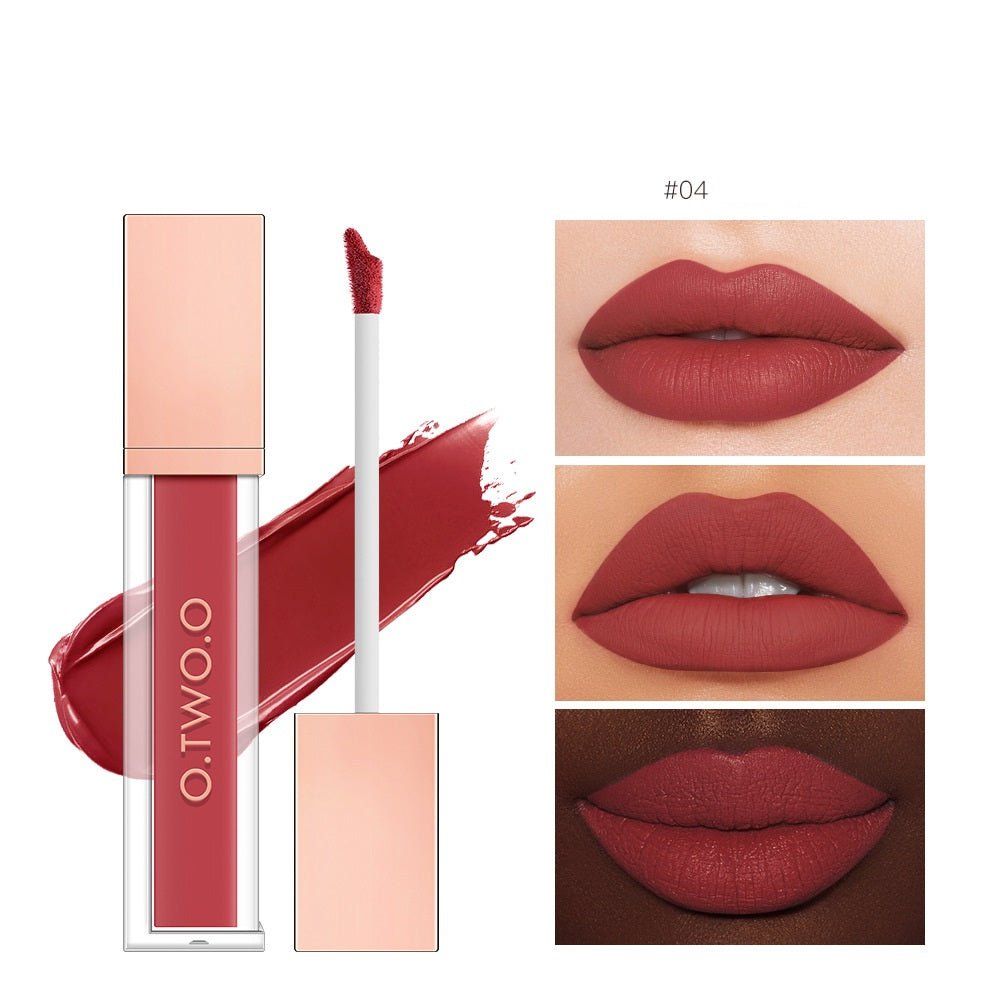 STORAZONE Makeup 04color Non-stick Cup Non-fading Velvet Matte Lip Gloss