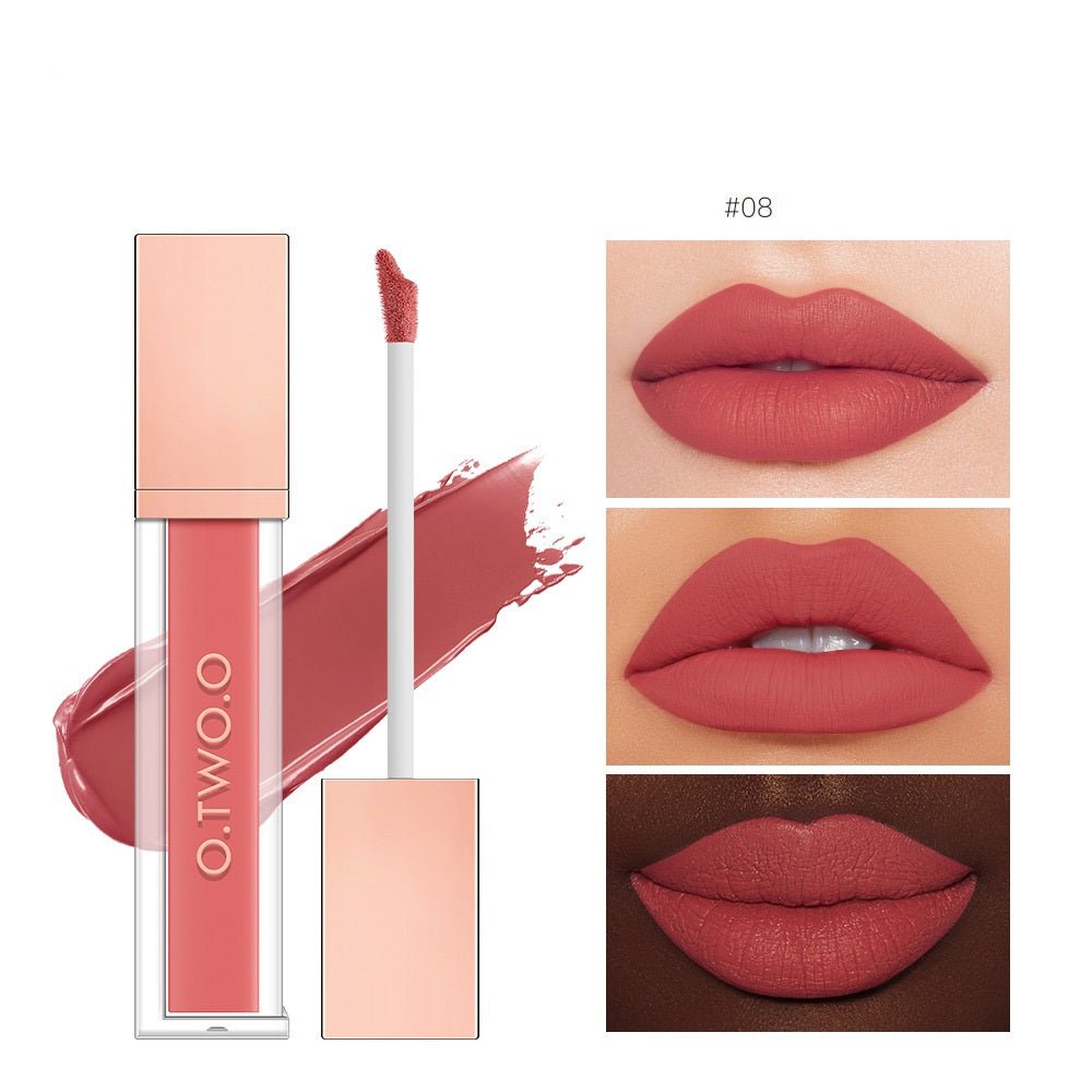 STORAZONE Makeup 08color Non-stick Cup Non-fading Velvet Matte Lip Gloss