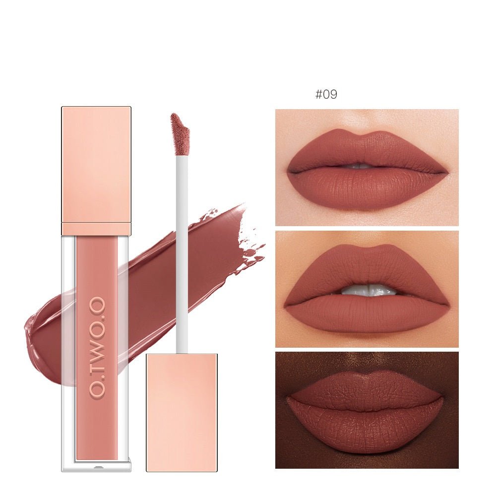 STORAZONE Makeup 09color Non-stick Cup Non-fading Velvet Matte Lip Gloss